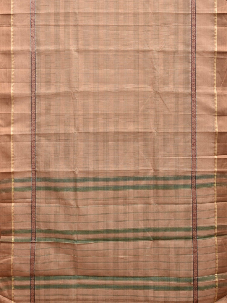 Cream Narayanpet Cotton Handloom Saree with Strips Design No Blouse np0850