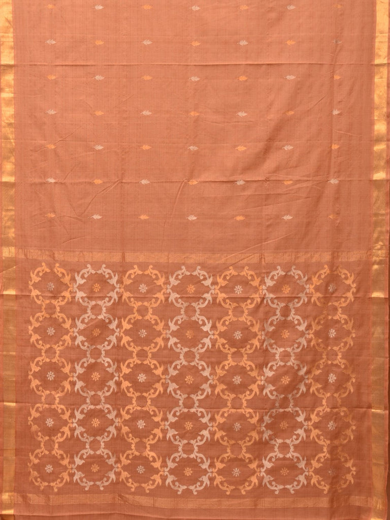 Cream Uppada Cotton Handloom Saree with Grill Pallu Design u2001