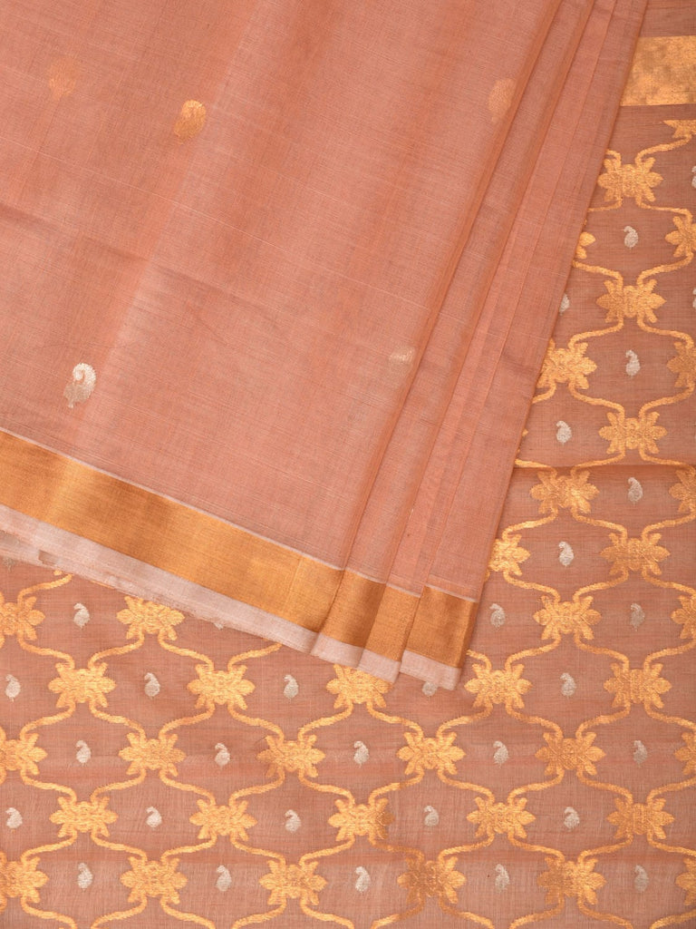 Cream Uppada Cotton Silk Handloom Saree with Jamdani Grill Design u2055
