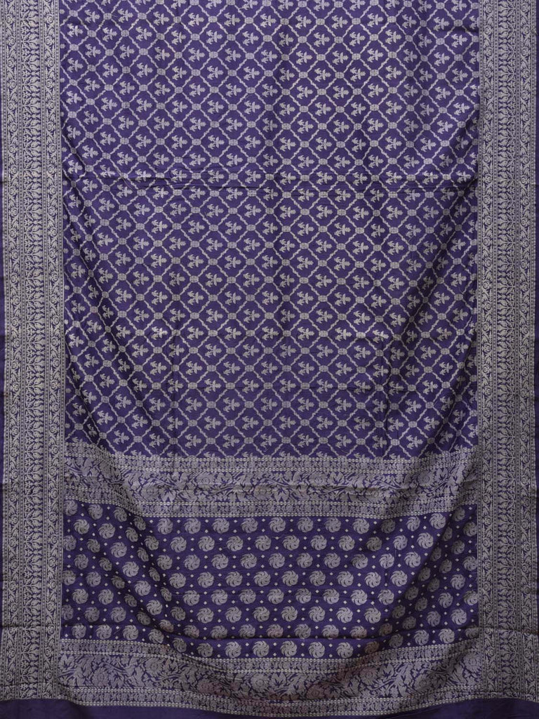 Dark Blue Cut Work Cotton Handloom Saree with All Over Jamdani Style Design o0389
