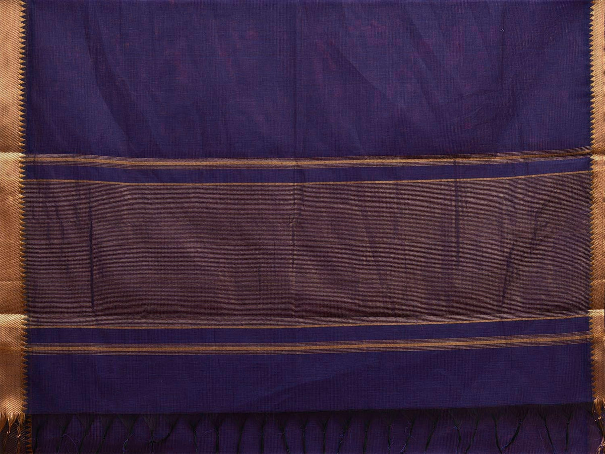 Red Color Border Simple Design Mangalgiri Saree With Contrast Color Floral Printed Blouse