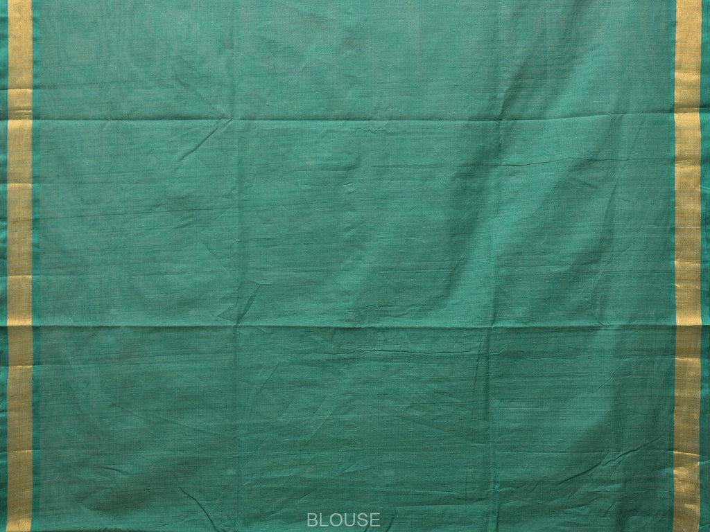 Green Uppada Cotton Handloom Saree with Grill Pallu Design u2166