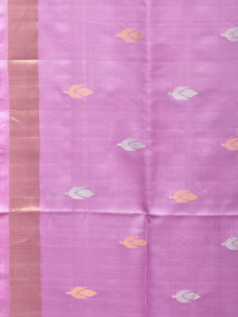 Lavender Uppada Silk Handloom Saree with Birds and Floral Pallu Design u2190