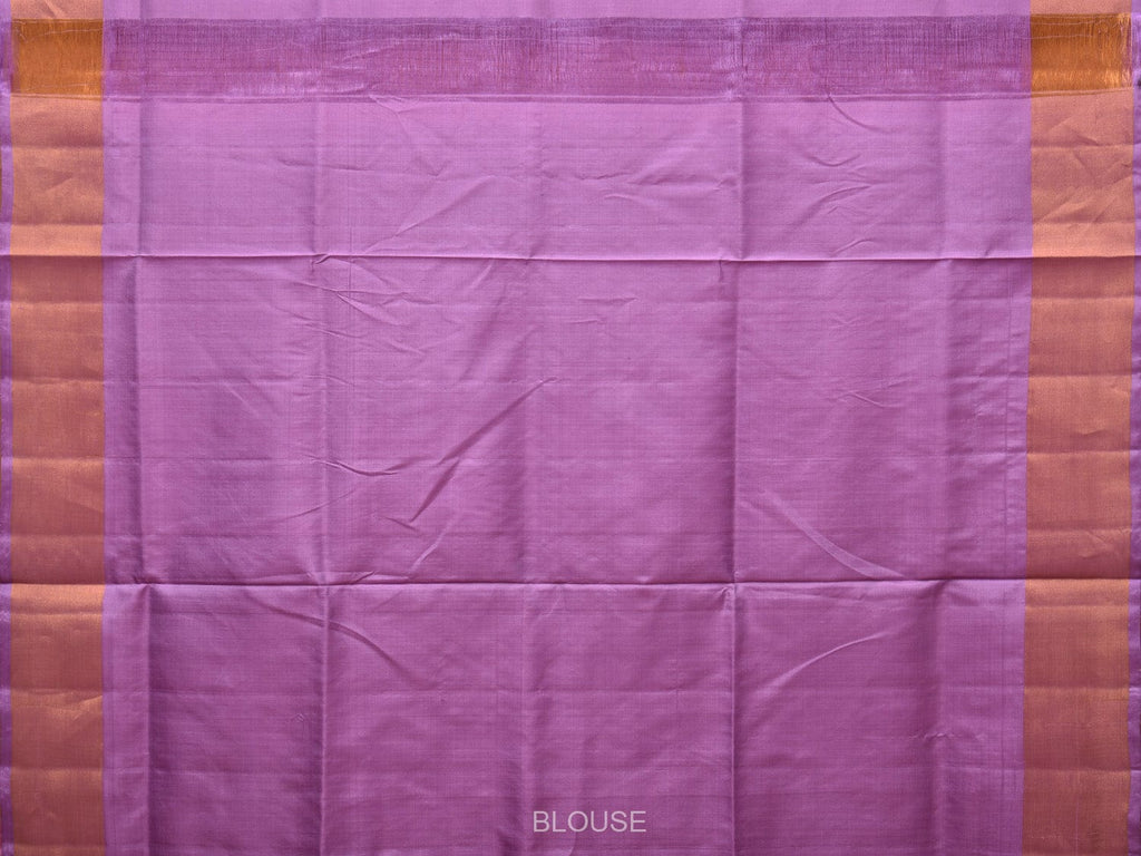 Light Peach and Lavender Uppada Silk Handloom Saree with Body Buta and Checks Design u2193