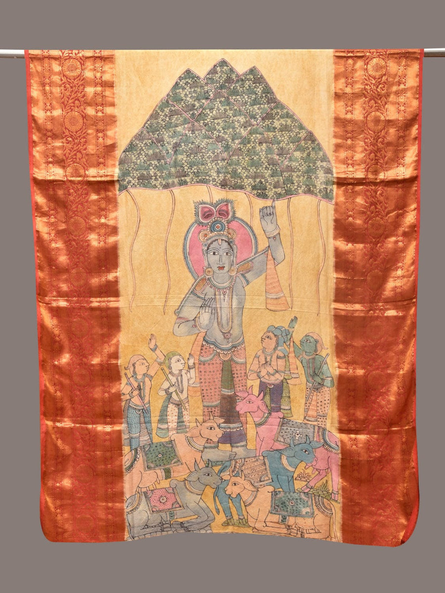 Yellow Kalamkari Dupatta main image 1