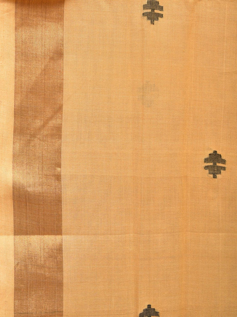 Light Yellow Uppada Cotton Handloom Saree with Jamdani Pallu Design u2126