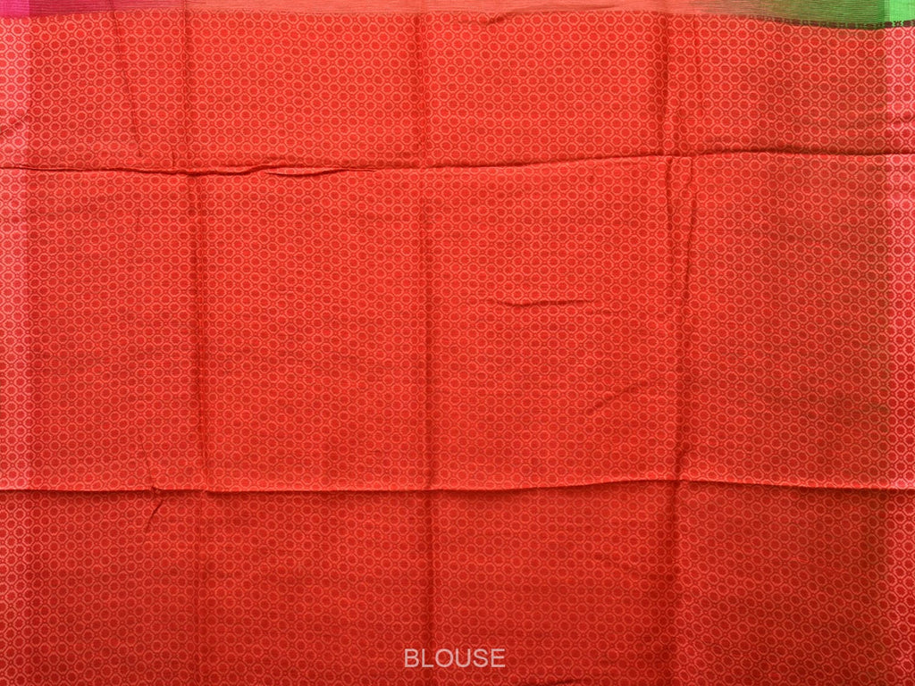 Multicolor Tussar Silk Handloom Saree with Contrast Border and Pallu Design o0427