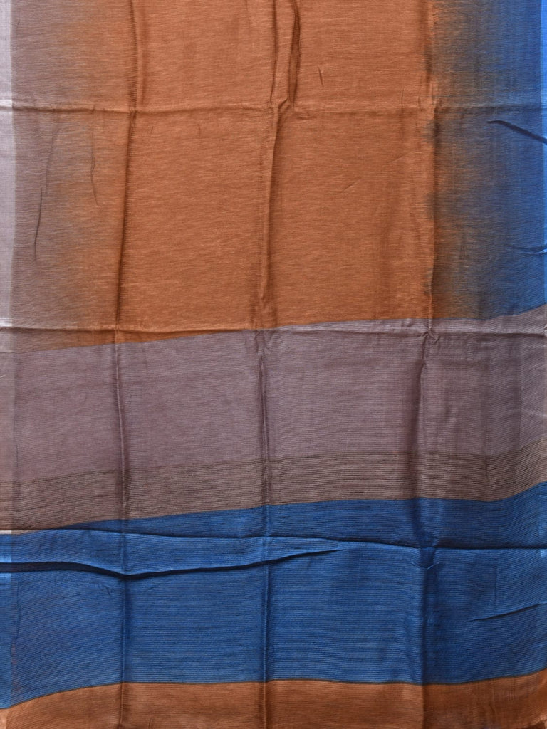 Multicolor Tussar Silk Handloom Saree with Contrast Border and Pallu Design o0435