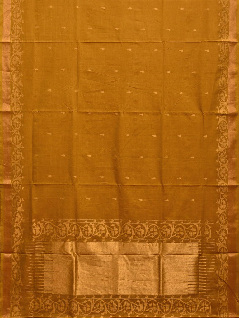 Mustard Uppada Cotton Handloom Saree with Border Design u2219
