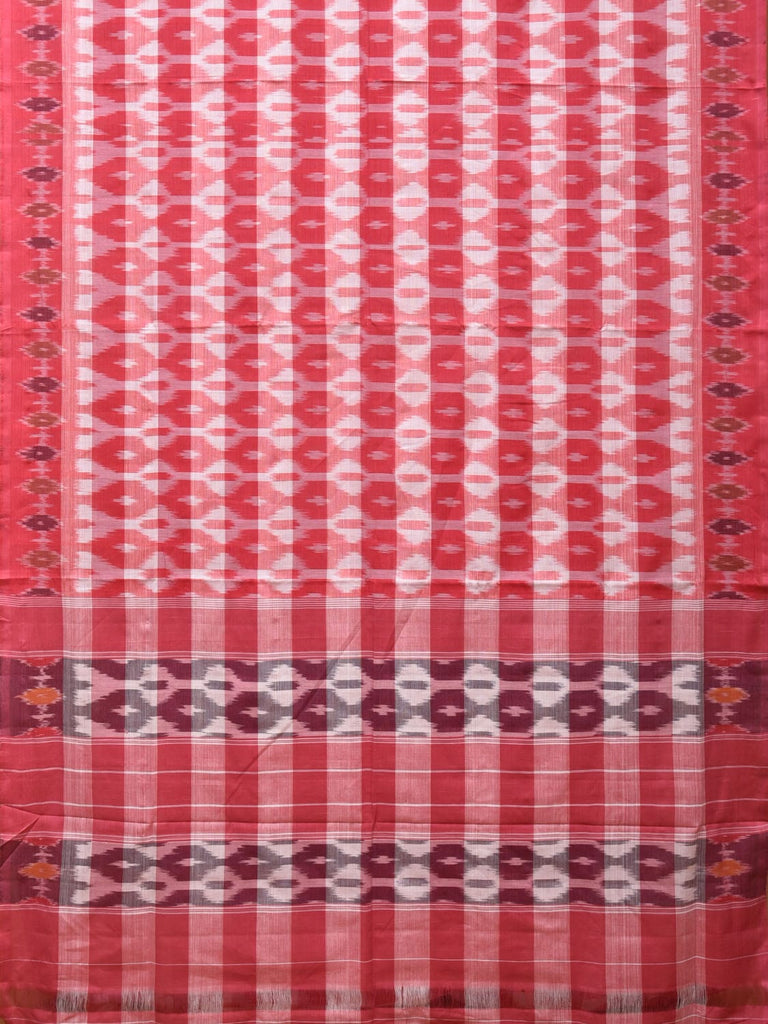 Pink Pochampally Ikat Cotton Handloom Saree with Strips Design No Blouse i0802