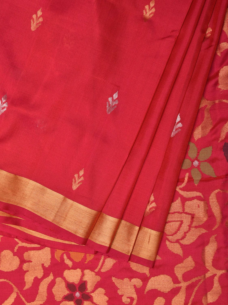 Pink Uppada Silk Handloom Saree with Floral Pallu Design u2180
