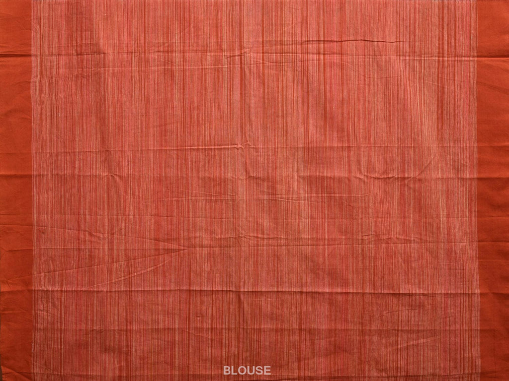 Rust Cotton Handloom Saree with Kasuti Work Design o0456