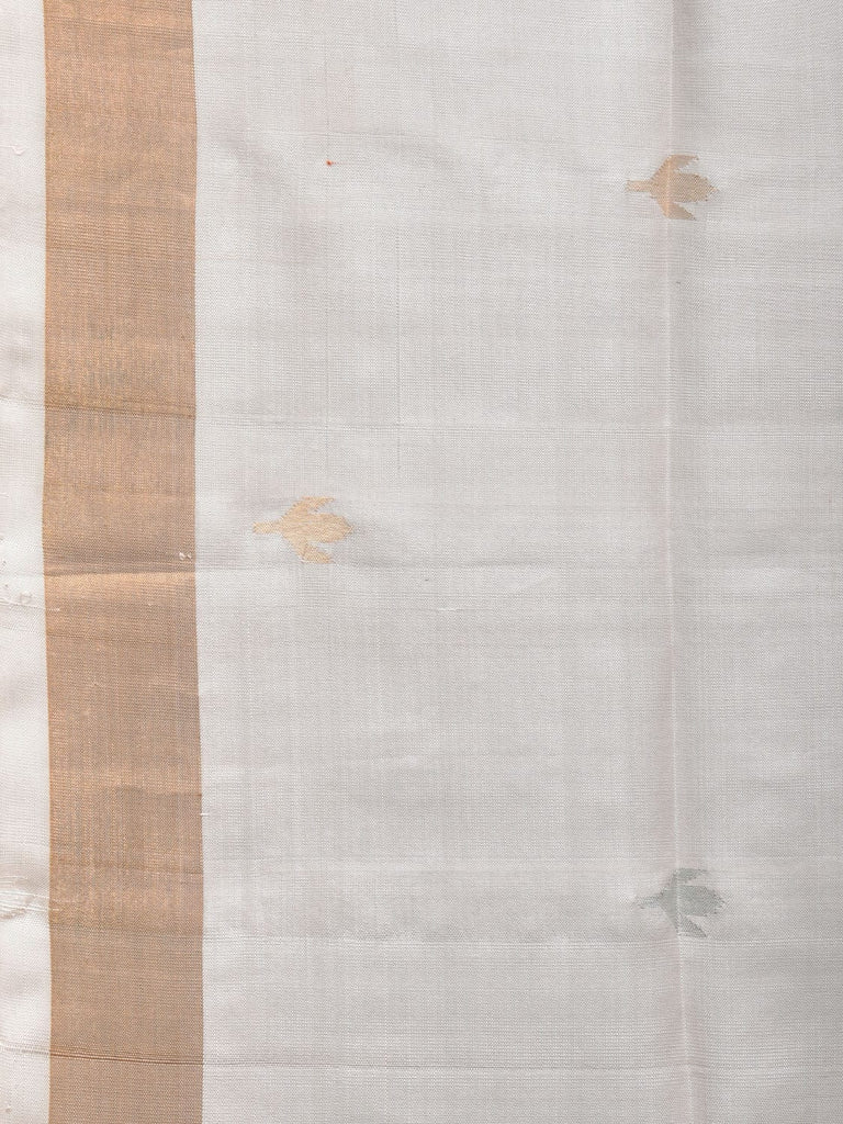 White Uppada Silk Handloom Saree with Jamdani Pallu Design u2069
