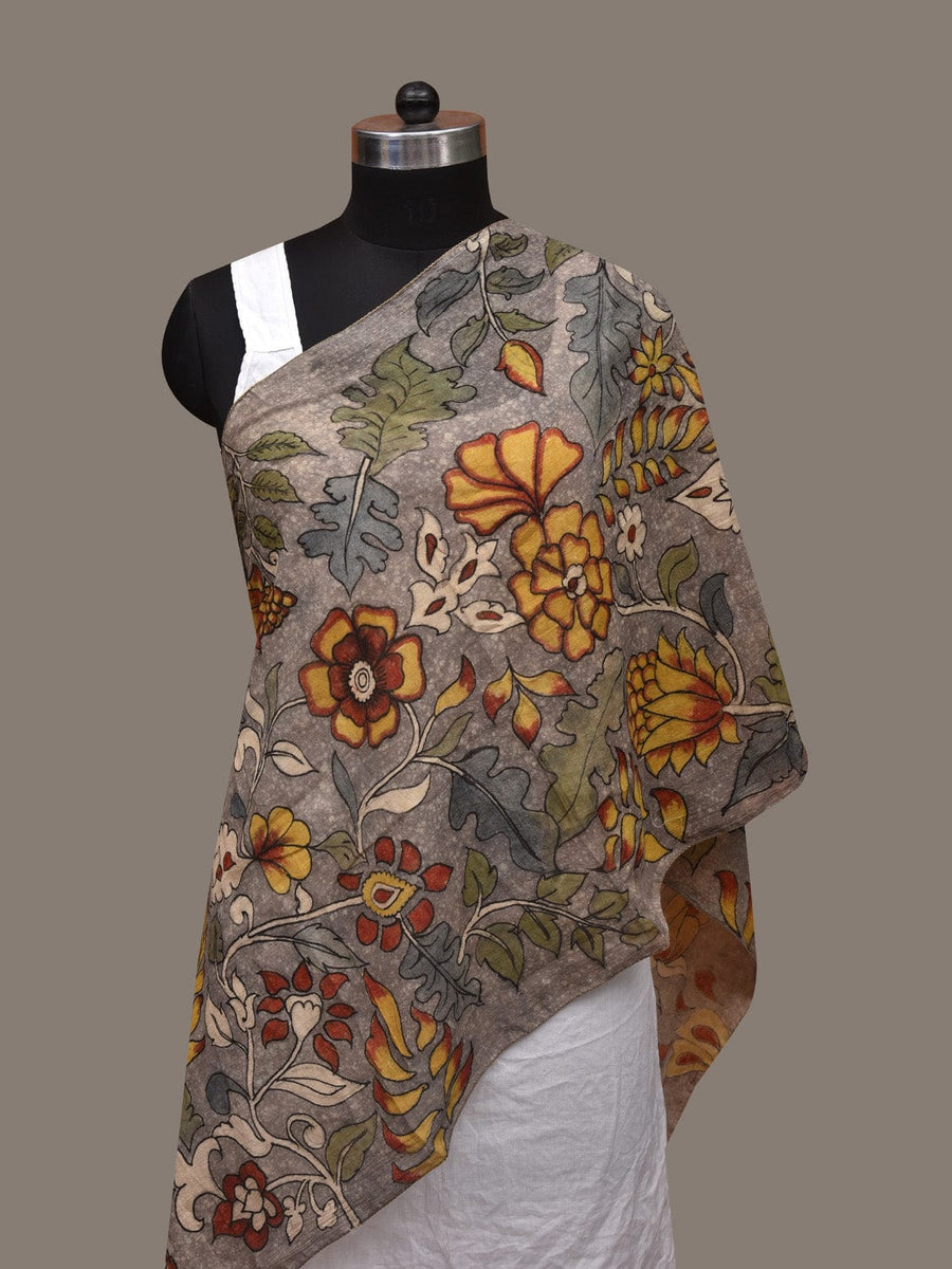 Multicolor - Handpainted Cotton Kalamkari Stole 10