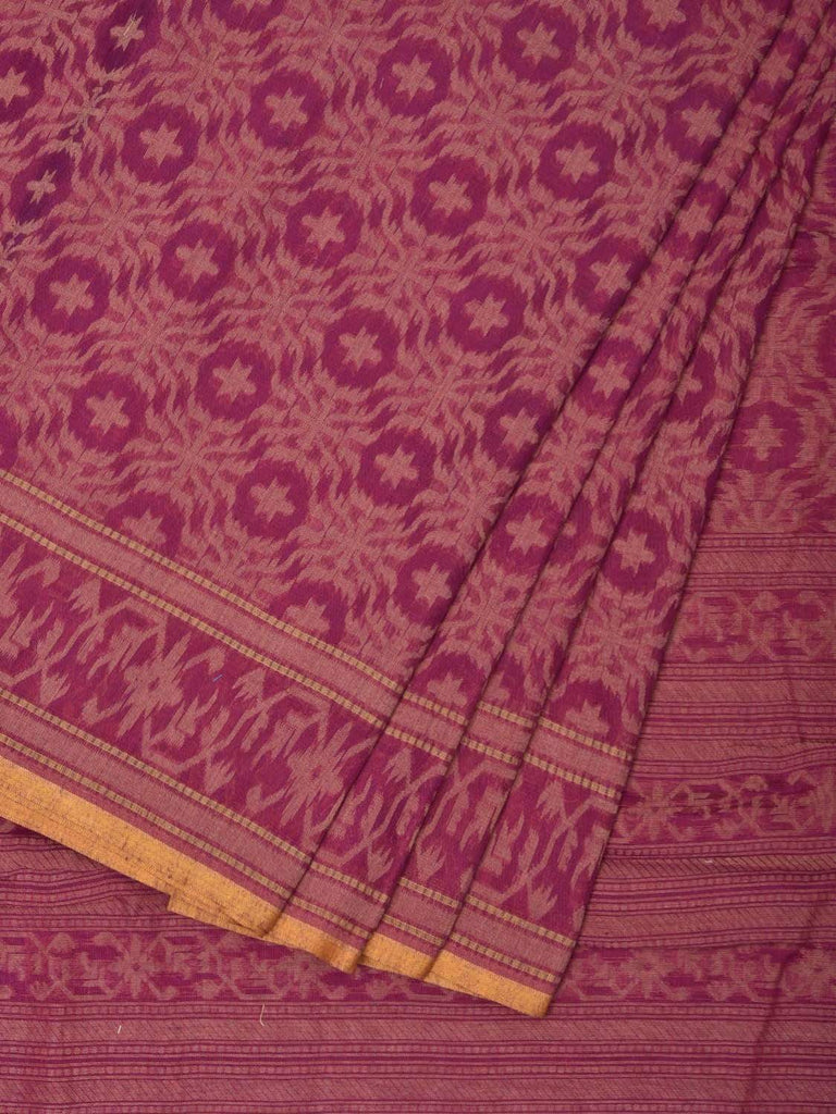 Magenta Banaras Cotton Handloom Saree with Grill Cut Work Design b0294
