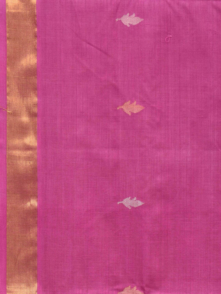 Magenta Uppada Cotton Handloom Saree with Grill Pallu Design u1979
