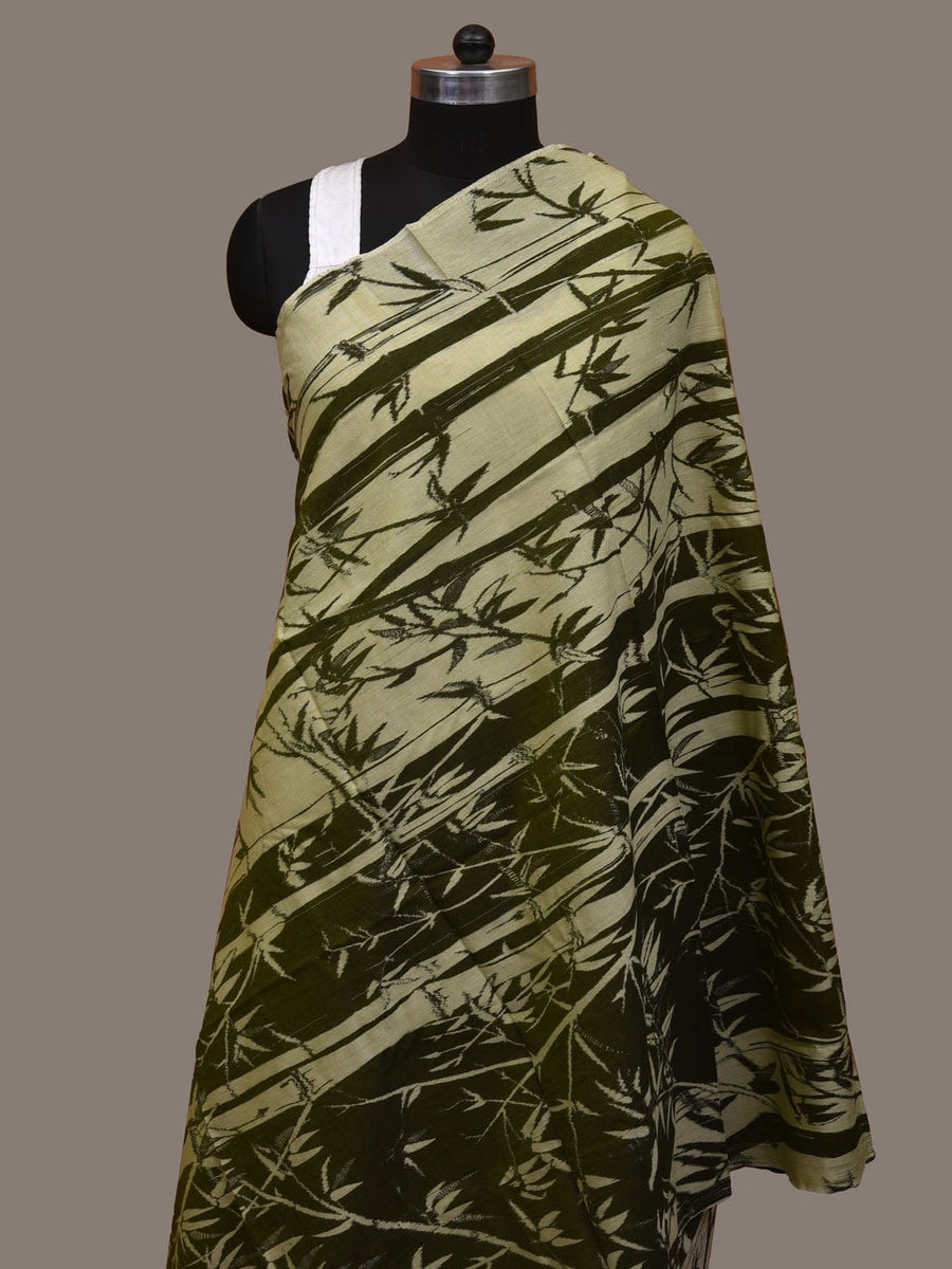 Grey - Handloom Cotton Pochampally Double Ikat Dupatta 09