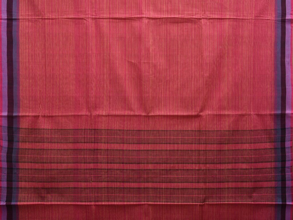 Pink Mangalgiri Cotton Handloom Saree with Strips Design mn0062