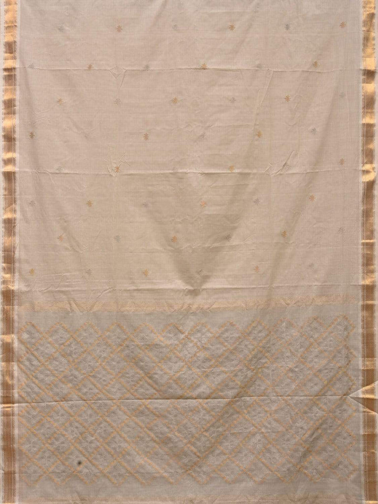 White Uppada Cotton Handloom Saree with Jamdani Pallu Design u1774