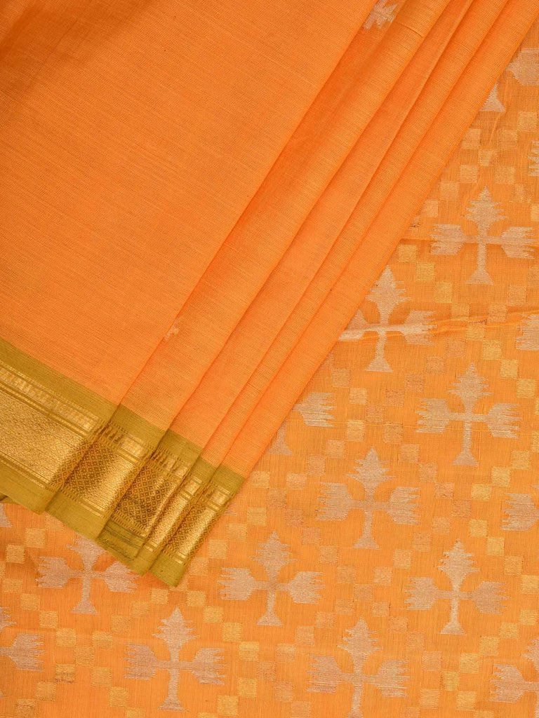 Yellow Uppada Cotton Handloom Saree with Jamdani Pallu Design u1725