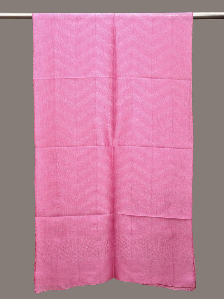 Baby Pink Shibori Sico Stole with Zig-Zag Design ds3600