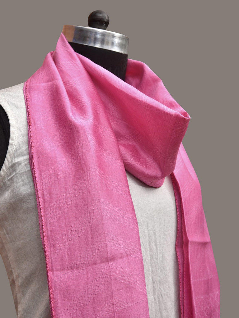 Baby Pink Shibori Sico Stole with Zig-Zag Design ds3600