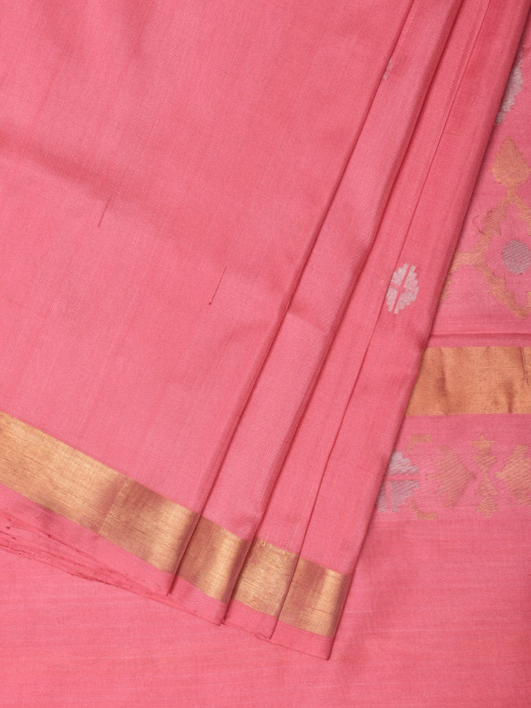 Baby Pink Uppada Silk Handloom Saree with Mango Pallu Design u2168