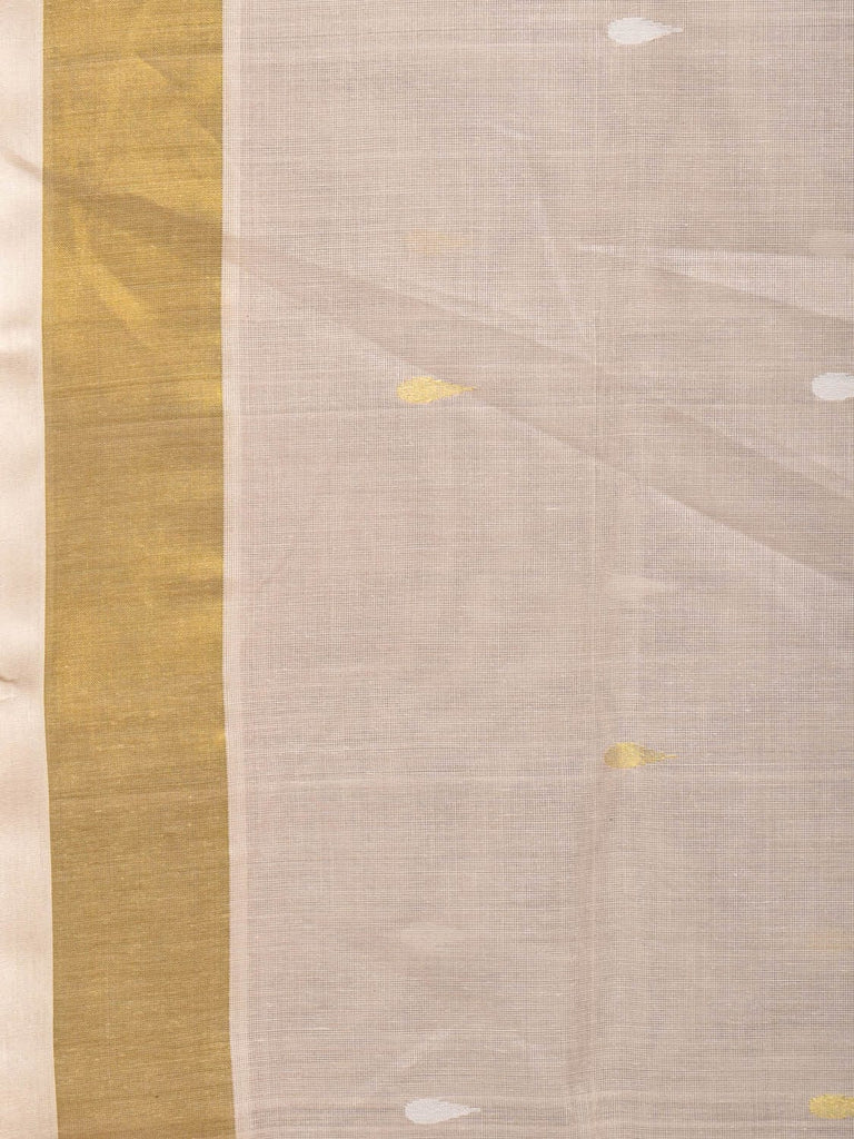 Beige Khadi Cotton Handloom Saree Saree with Bulls Design kh0605