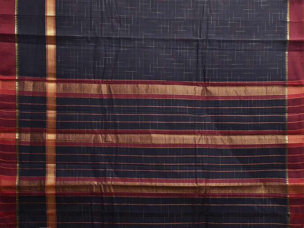 Black and Red Narayanpet Cotton Handloom Saree with Big Border Design No Blouse np1147