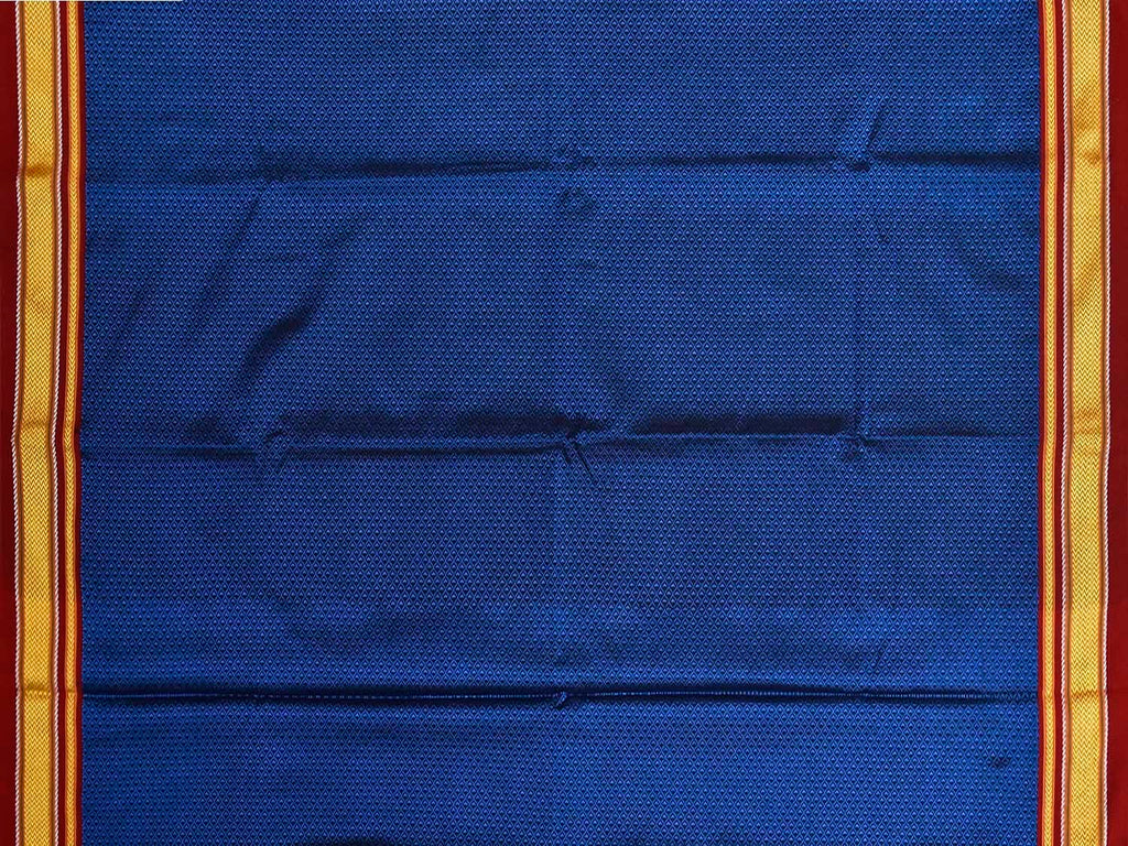 Blue and Maroon Jacquard Viscose Blouse with Contrast Border Design Length 1mt Width 31 Inches BL0178