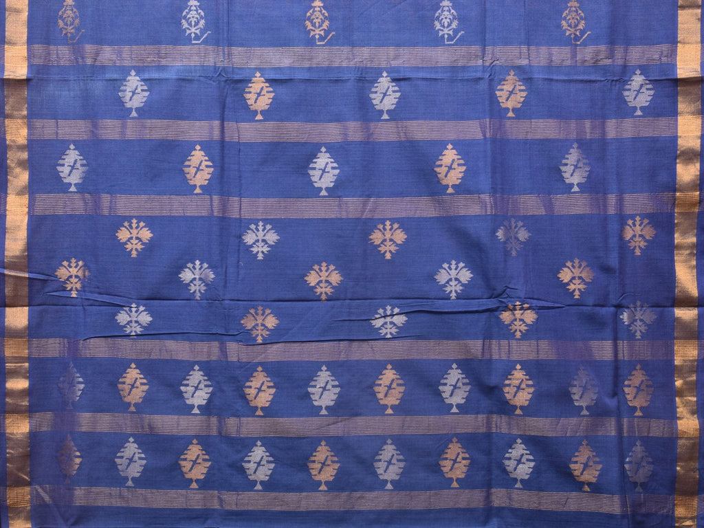 Blue Uppada Cotton Handloom Saree with Assorted Pallu Design u2125