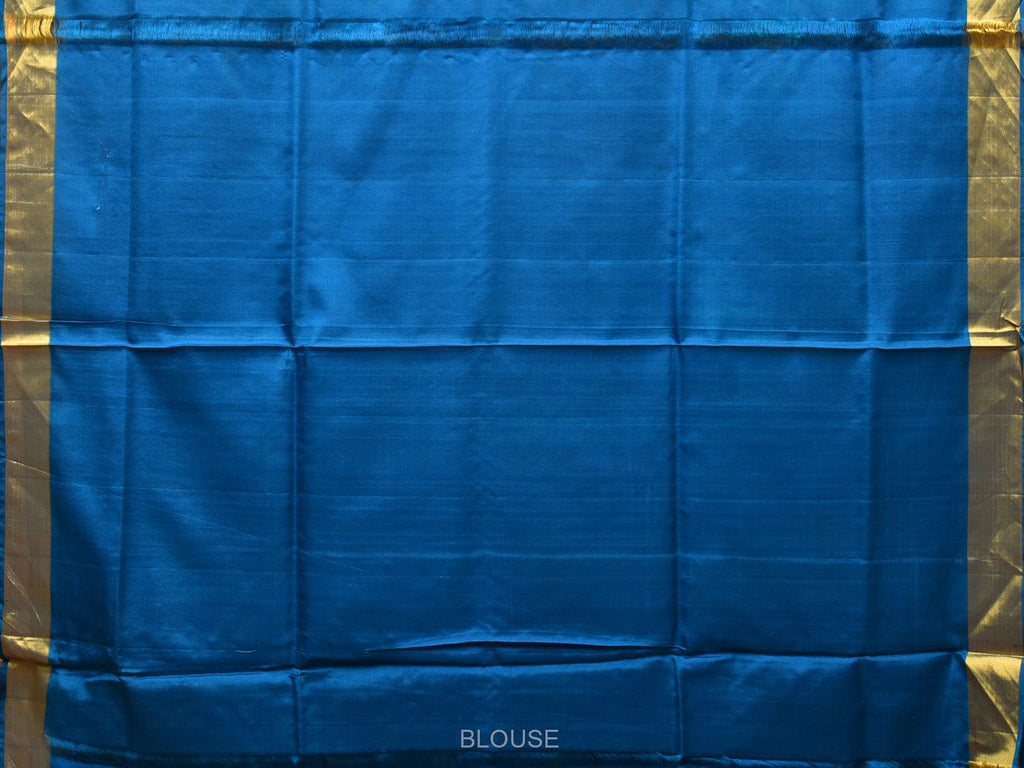 Blue Uppada Silk Handloom Saree with All Over Grill Design u2172