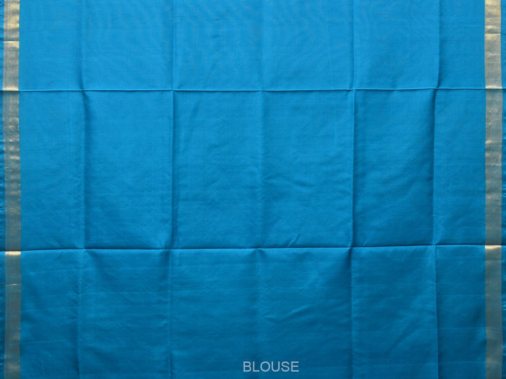 Blue Uppada Silk Handloom Saree with Floral Pallu Design u2179