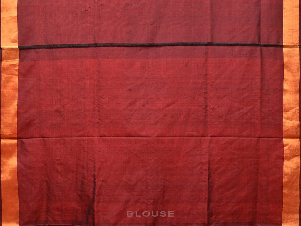 Brown Uppada Silk Handloom Saree with One Side Border Design u2047