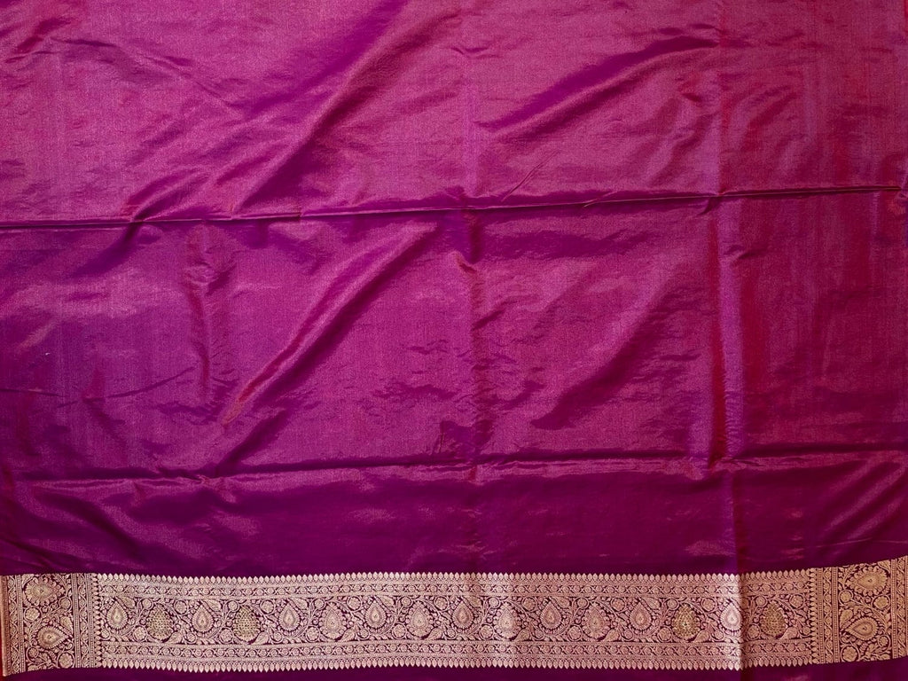 Burgundy Banaras Katan Silk Saree with Body Butti and Stone Work Design b0381ds