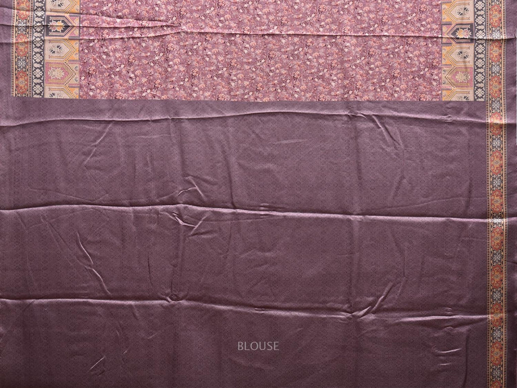 Burgundy Pashmina Print Viscose Saree with Floral Body and Pasley Pallu Design o0602