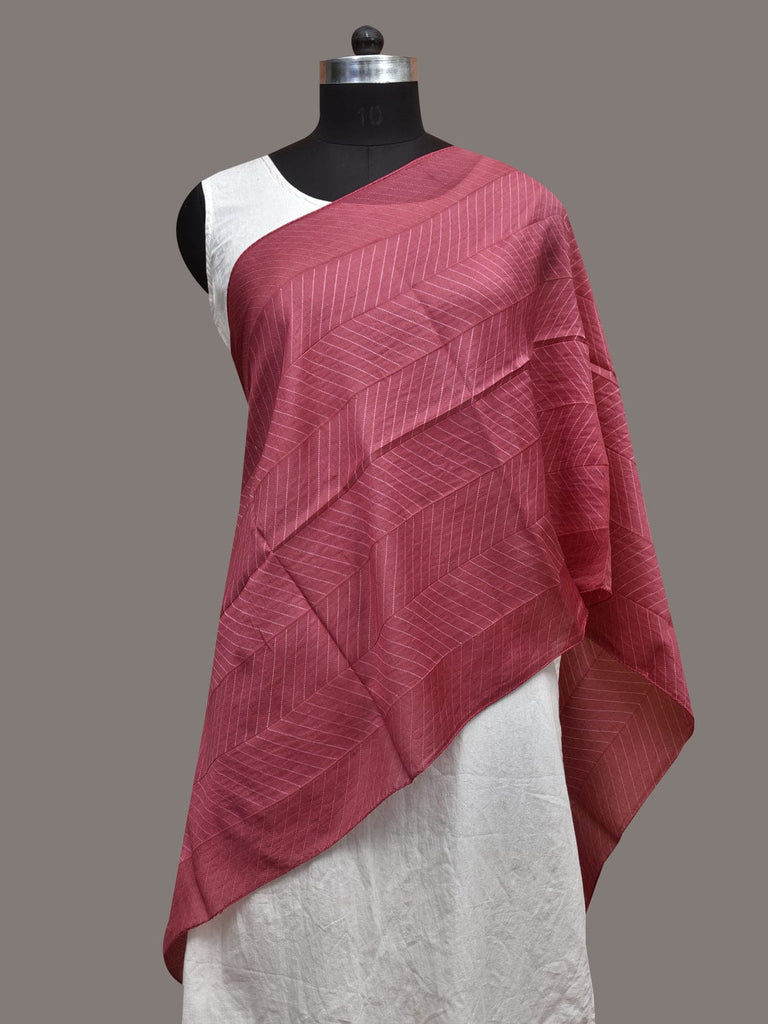 Burgundy Shibori Sico Stole with Zig-Zag Design ds3602