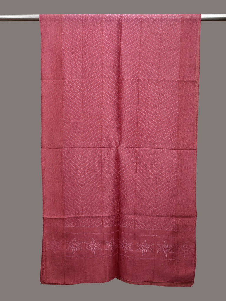Burgundy Shibori Sico Stole with Zig-Zag Design ds3602