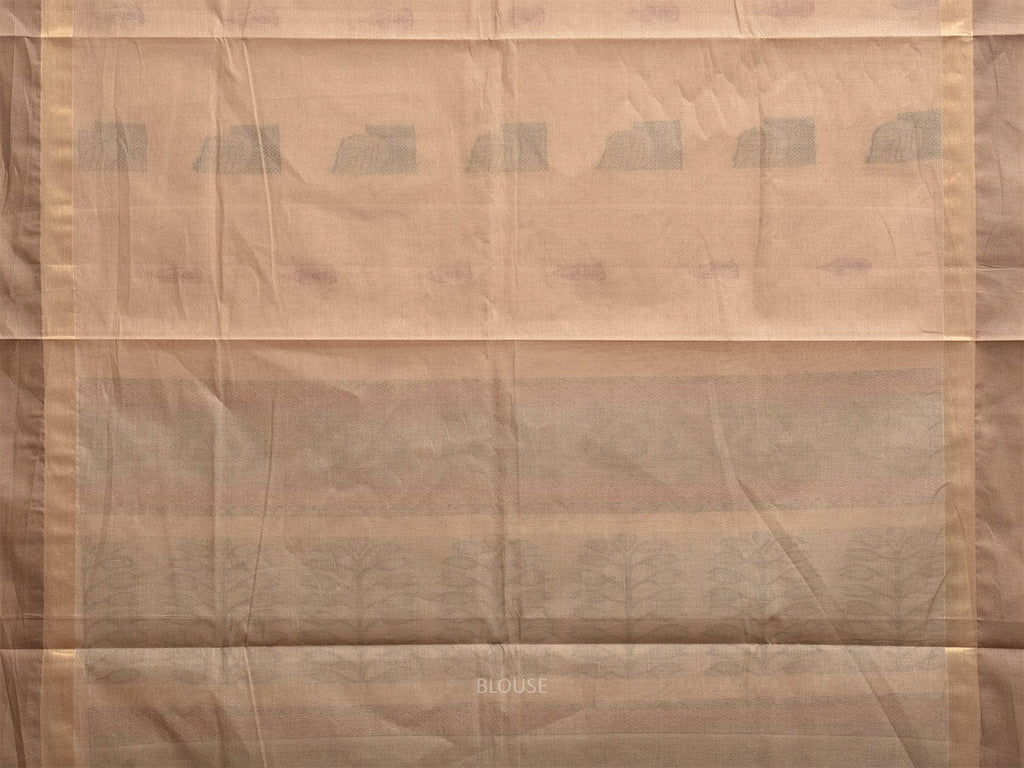 Cream and Black Venkatagiri Cotton Saree with Body Buta and Pallu Design v0210