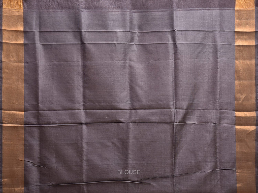 Cream and Grey Uppada Silk Handloom Saree with All Over Buta Design u2390