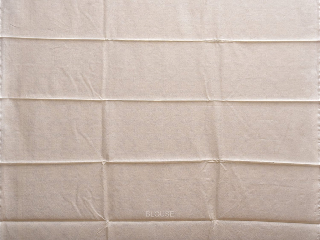 Cream Banaras Cut Work Cotton Saree with Jamdani Body and Pallu Design b0298