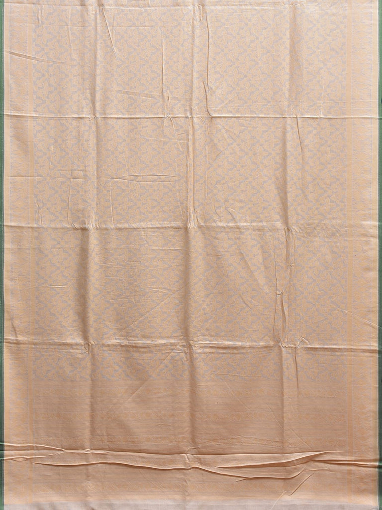 Cream Banaras Cut Work Cotton Saree with Jamdani Design b0301