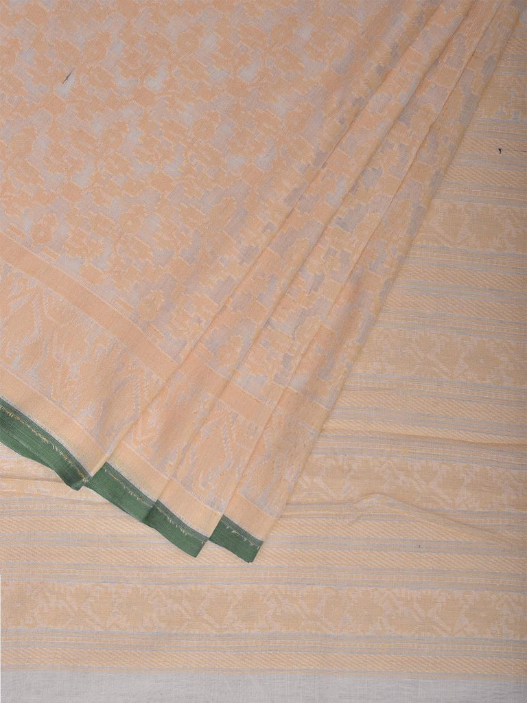 Cream Banaras Cut Work Cotton Saree with Jamdani Design b0301