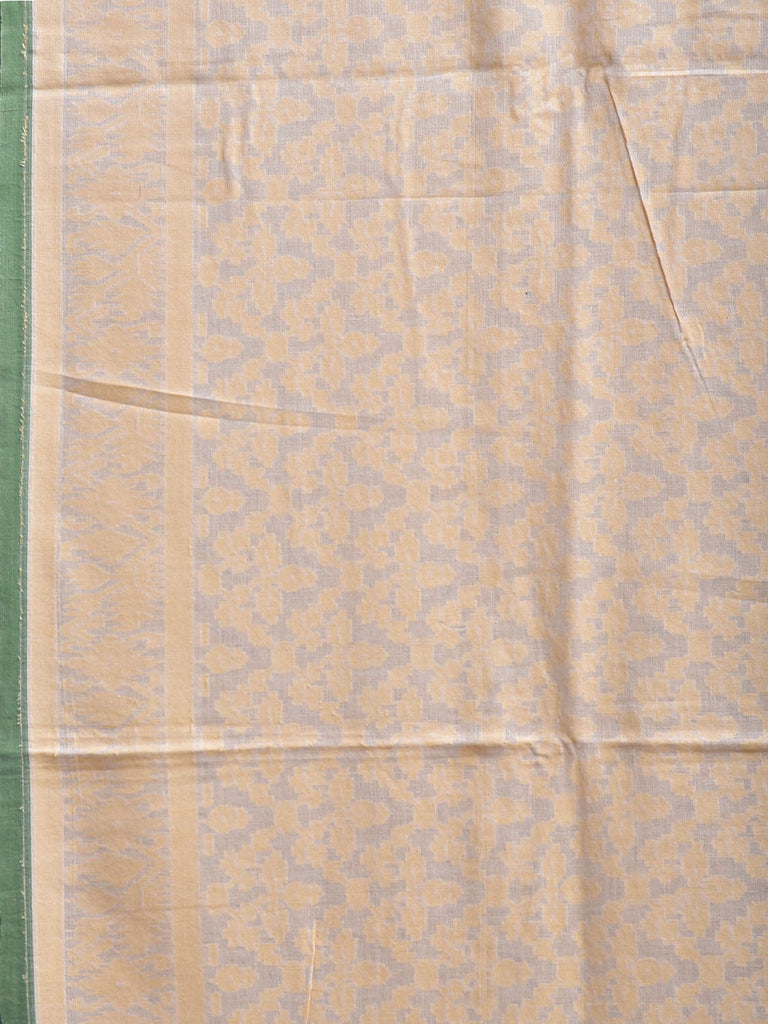 Cream Banaras Cut Work Cotton Saree with Jamdani Design b0301