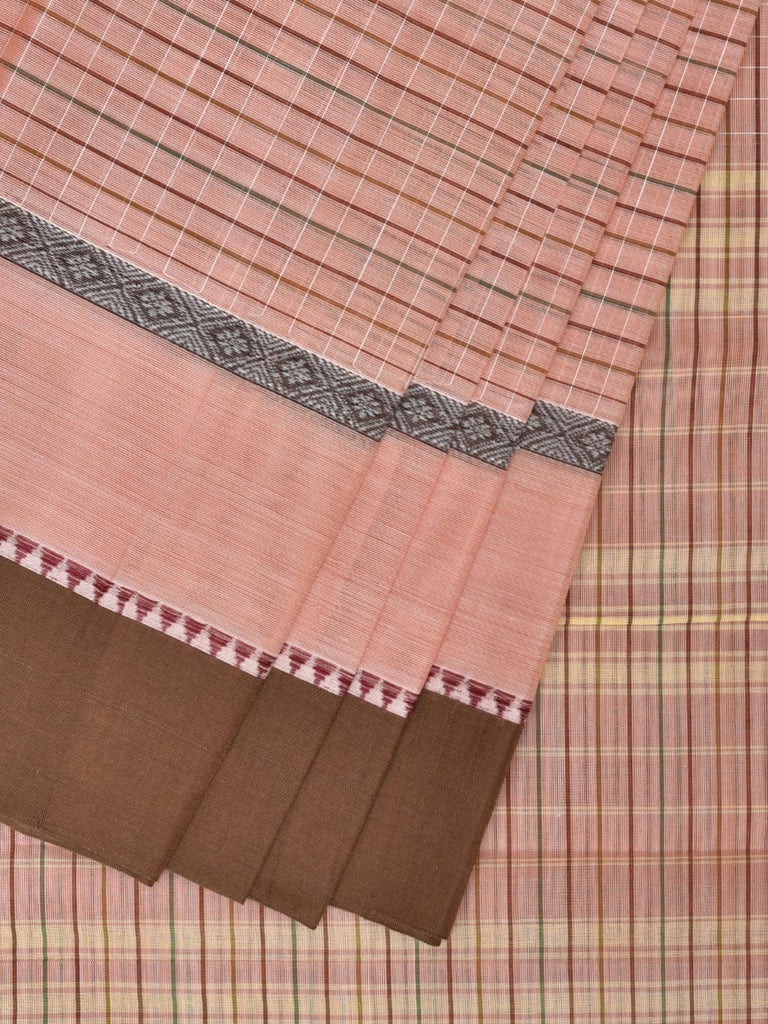 Cream Narayanpet Cotton Handloom Saree with Big Border Design No Blouse np0847