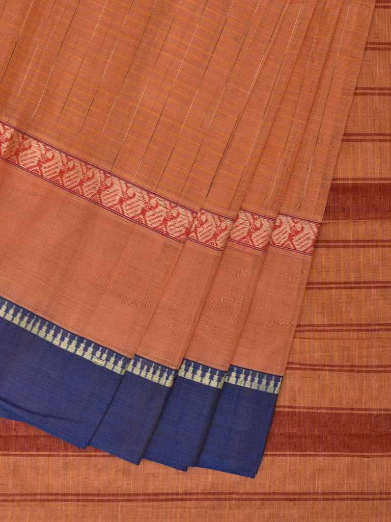 Cream Narayanpet Cotton Handloom Saree with Big Border Design No Blouse np0852