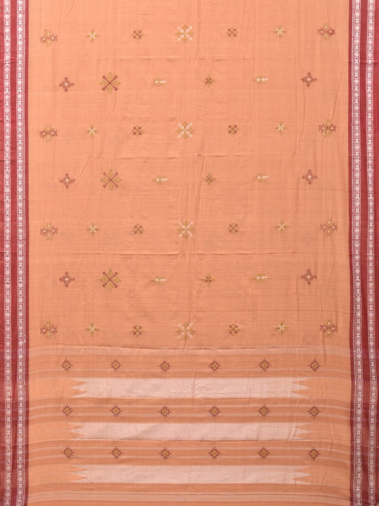 Cream Narayanpet Cotton Handloom Saree with Kasuti Work Design o0404