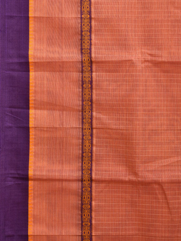 Cream Narayanpet Cotton Handloom Saree with One Side Big Border Design No Blouse np0875
