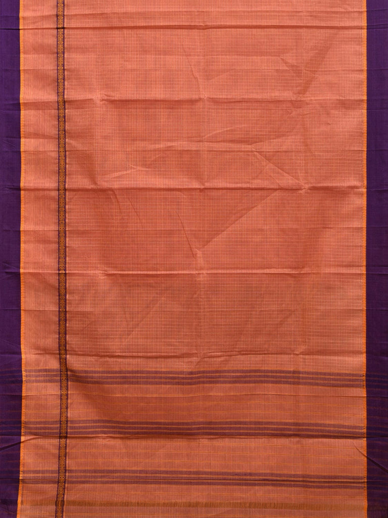 Cream Narayanpet Cotton Handloom Saree with One Side Big Border Design No Blouse np0875