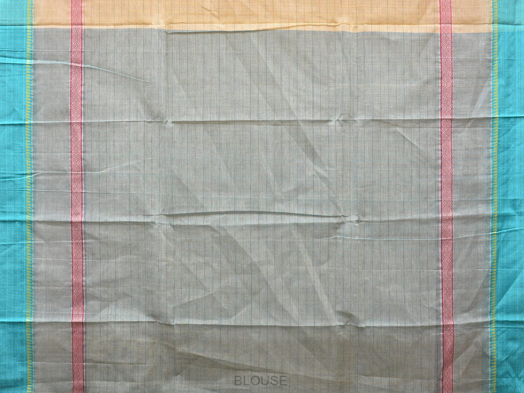 Cream Narayanpet Cotton Handloom Saree with Strips Design np0762